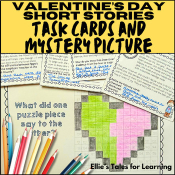 Preview of Valentine's Day Short Stories Reading Comprehension - Valentine Mystery Picture