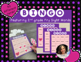 Valentine's Day Sight Word Bingo or Word-o using Second Gr