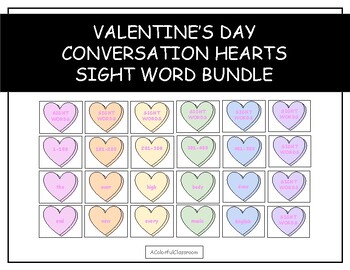 Preview of Valentine's Day Sight Word Cards