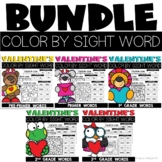 Valentine's Day Sight Word Color Pages (unscramble the word)