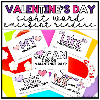 Preview of Valentine's Day Sight Word Emergent Readers