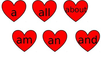 Preview of Valentine's Day Sight word EDITABLE freebie