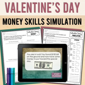 Preview of Valentine's Day: Plan a Special Experience Simulation Activity (Money Skills)
