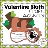 Valentine's Day Sloth Craftivity Writing Prompts Kindergar