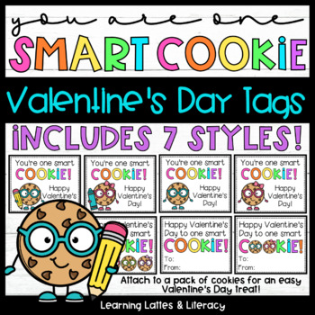 Preview of Valentine's Day Smart Cookie Tags One Smart Cookie Treat Tags Teacher Student