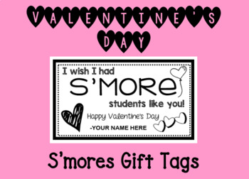 Preview of Valentine's Day Smore Gift Tags