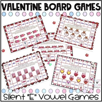 Preview of Long Vowel Valentine's Day Board Games FREEBIE