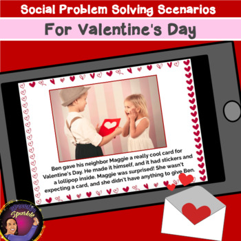 Preview of Valentine's Day Social Problem Solving - Google Slides, PDF, PPT