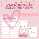 Valentine's Day Solve the Room Add & Sub to 20  | Valentin