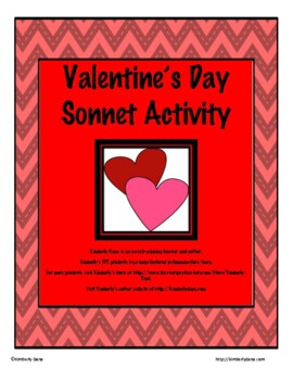 Preview of Valentine's Day Sonnet Activity