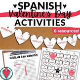Valentine's Day Spanish Conversation Heart Banner Bingo Ga