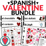 Valentine's Day Spanish Vocabulary Words Activities and Ga