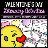 Valentine's Day - Literacy - Special Education - Reading -