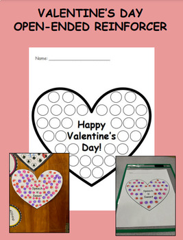 Preview of {February} Valentine's Day Open-Ended Reinforcement Dot Coloring