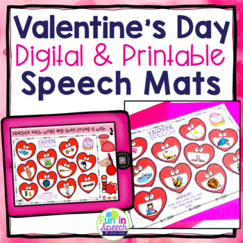 Preview of Printable and Digital Valentine's Day Speech Therapy Activities