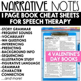 Valentine's Day Speech Therapy 1 Page Cheat Sheet Book Com