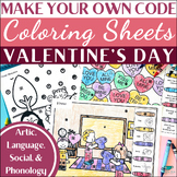 Valentine's Day Speech Therapy Activities Coloring Pages -