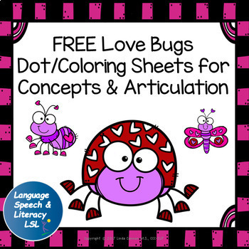 Preview of Valentine's Day Speech Therapy, Articulation and Basic Concepts, NO Prep