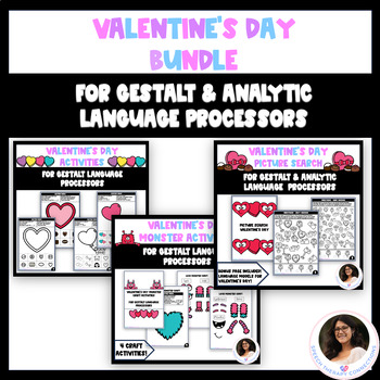 Preview of Valentine's Day Speech Therapy BUNDLE - Gestalt & Analytic Language Processing