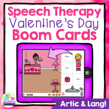 Preview of Valentine's Day Speech Therapy Boom Cards