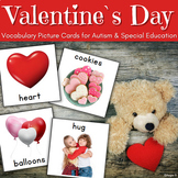 Valentine`s Day Speech Therapy Vocabulary Cards Autism Vis