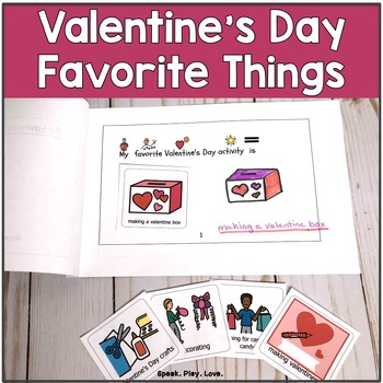 Preview of Valentine's Day Speech and Language Activity - February - Autism - AAC - Visuals