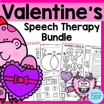 Preview of Valentine's Day Speech and Language BUNDLE