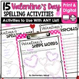 Valentine's Day Word Work Centers & Spelling Activities fo