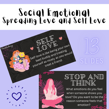 Preview of Valentine's Day Spreading Love and Self Love Social Emotional Lesson SEL