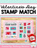 Valentine's Day Stamp Match File Folder Game