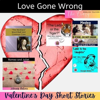 Preview of Valentine's Day Star Crossed Lovers Literary Bundle of Lessons and Activities