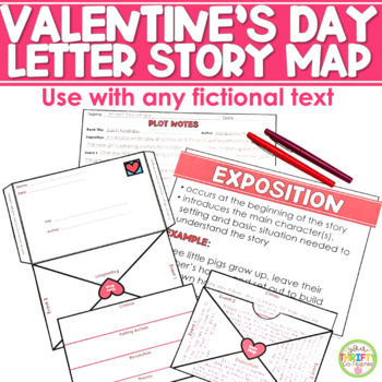 Preview of Valentine's Day Story Plot Map Activities | Bulletin Board & Craft