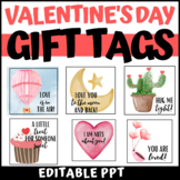 Valentine's Day Student Gift Tags EDITABLE