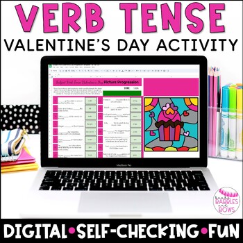 Preview of Valentine's Day Subject Verb Tense Agreement Digital Activity