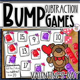 Subtraction Bump Games using 2 dice - Valentine's Day