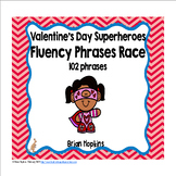 Sight Word Fluency Phrases Game - Literacy Center Valentin