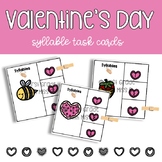 Valentine's Day - Syllable Task Cards | Phonemic Awareness