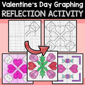 Preview of Valentine's Day Symmetry Reflection Coordinate Plane Mystery Graphing Pictures
