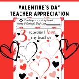 Valentine's Day Teacher Appreciation Activity - Holiday