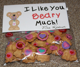 Valentine's Day Teddy Cookie Bag Topper