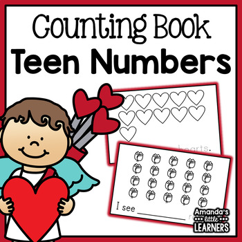 Preview of Valentine's Day Teen Numbers Counting Book