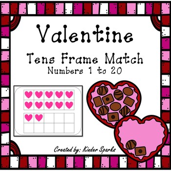 Preview of Valentine's Day Ten Frame Match