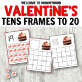 Valentine's Day Tens Frames 0-20 for Math Centers Preschoo