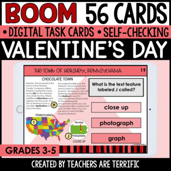 Preview of Valentine's Day Nonfiction Reading Boom Cards - Digital