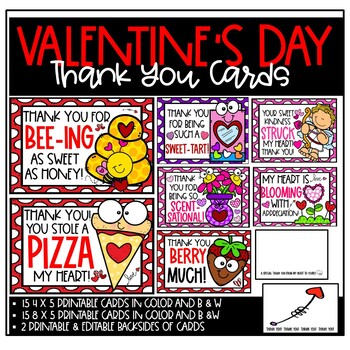 Valentine's Day Thank You Cards From Teacher to Students & Parents