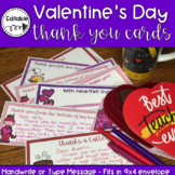 Valentine's Day Thank You Note Cards