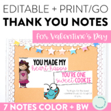 Valentine's Day Thank You Notes {Editable}