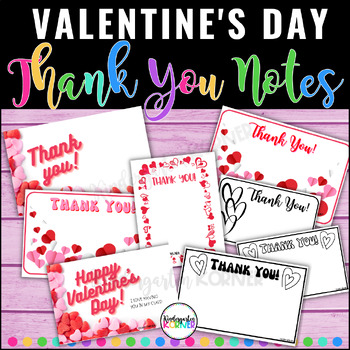 Valentine's Day Thank You Notes | EDITABLE Thank You Notes Cards