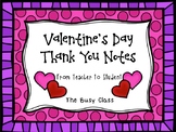 Valentine's Day Thank You Notes FREEBIE