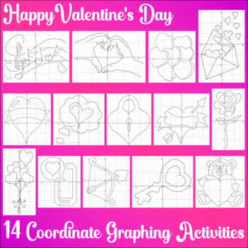 Preview of Valentine's Day - The Big Bundle - 14 Coordinate Graphing Activities